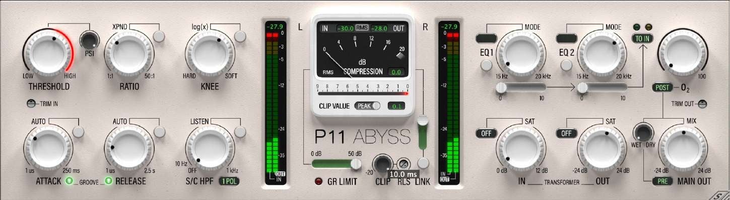 P11 Abyss, RMS Compressor Plugin - Pulsar Modular